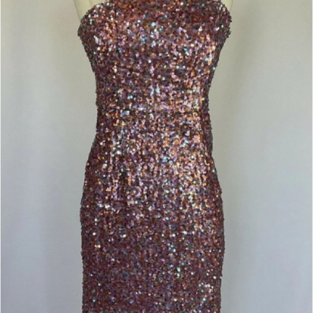 Sequin Strapless Dress
